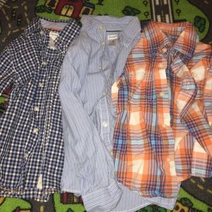 Carters and gap button downs size 3-5